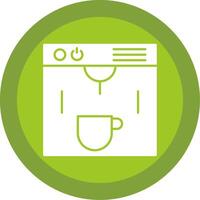 café fabricante glifo multi circulo icono vector