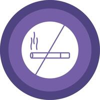 No Smoking Glyph Multi Circle Icon vector