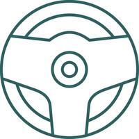 Steering Wheel Line Gradient Round Corner Icon vector