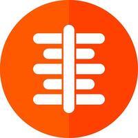 Center Align Glyph Red Circle Icon vector