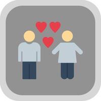 Relation Flat Round Corner Icon vector