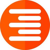 Horizontal Right Align Glyph Red Circle Icon vector