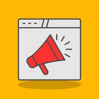 Marketing Filled Shadow Icon vector