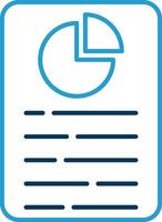 Report Line Blue Two Color Icon vector