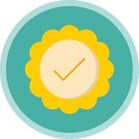 Approved Flat Multi Circle Icon vector