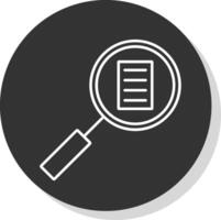 Audit Line Grey Circle Icon vector