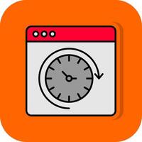 Routine Filled Orange background Icon vector