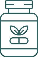 Supplements Line Gradient Round Corner Icon vector