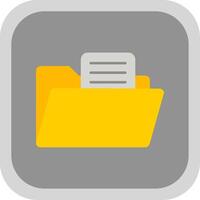 File Directory Flat Round Corner Icon vector