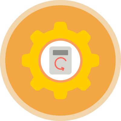 Process Data Flat Multi Circle Icon