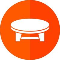 Coffee Table Glyph Red Circle Icon vector