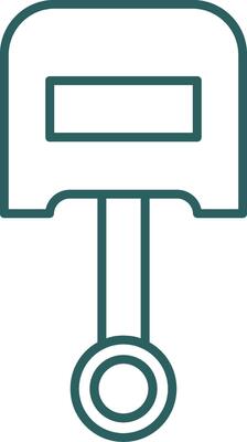 Piston Line Gradient Round Corner Icon