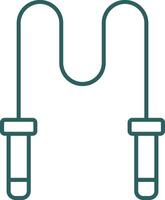 Skipping Rope Line Gradient Round Corner Icon vector