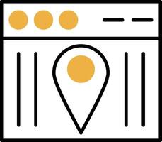 Web Skined Filled Icon vector