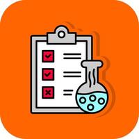 Data Filled Orange background Icon vector