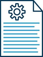 Report Line Blue Two Color Icon vector