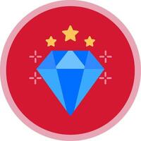 diamante plano multi circulo icono vector