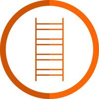 Ladder Line Orange Circle Icon vector