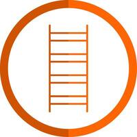 Ladder Line Orange Circle Icon vector