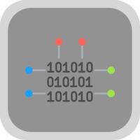 Binary Code Flat Round Corner Icon vector