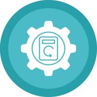 Process Data Glyph Multi Circle Icon vector