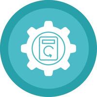 Process Data Glyph Multi Circle Icon vector