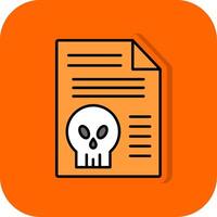 Document Filled Orange background Icon vector