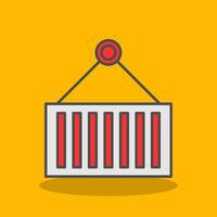 Container Filled Shadow Icon vector