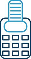 Point Of Service Line Blue Two Color Icon vector