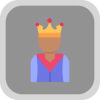 Prince Flat Round Corner Icon vector