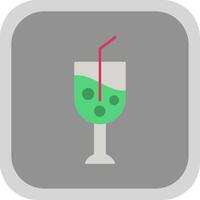 Goblet Flat Round Corner Icon vector