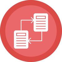 File Sharing Glyph Multi Circle Icon vector