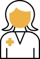 Doctor Skined Filled Icon vector