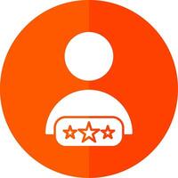 Customer Review Glyph Red Circle Icon vector