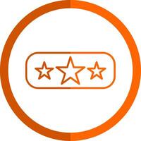 Ranking Line Orange Circle Icon vector