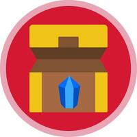 Treasure chest Flat Multi Circle Icon vector