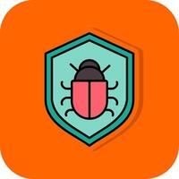 Antivirus Filled Orange background Icon vector