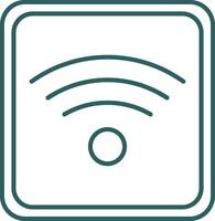Wifi Line Gradient Round Corner Icon vector