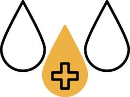 Blood Skined Filled Icon vector