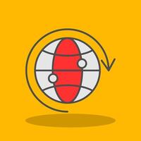 Internet Filled Shadow Icon vector