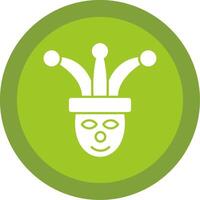 Jester Glyph Multi Circle Icon vector