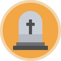 Grave Flat Multi Circle Icon vector