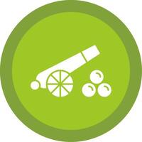 Cannon Glyph Multi Circle Icon vector