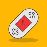 Game Console Filled Shadow Icon vector