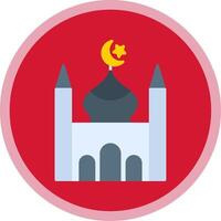 Mosque Flat Multi Circle Icon vector