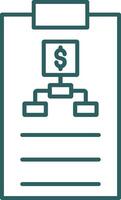 Planing Line Gradient Round Corner Icon vector