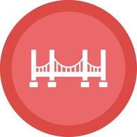 Bridge Glyph Multi Circle Icon vector