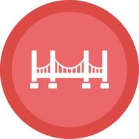 puente glifo multi circulo icono vector