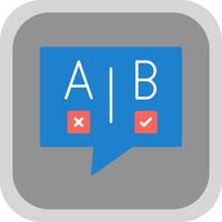 Ab Testing Flat Round Corner Icon vector