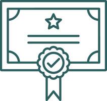 Qualify Line Gradient Round Corner Icon vector